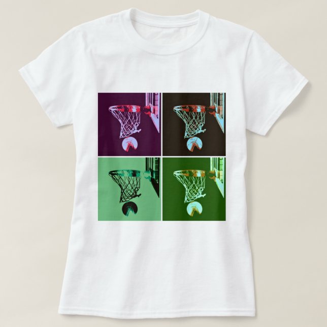 Pop Art Basketball T-Shirt (Design Front)