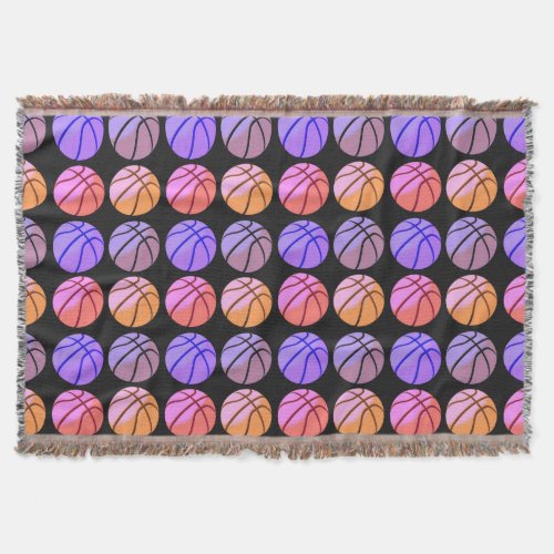 Pop Art Basketball Throw Blanket