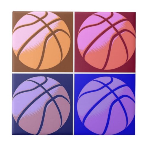 Pop Art Basketball Tile