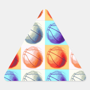 Pop Art Basketball Triangle Sticker