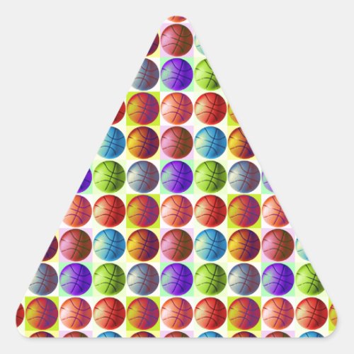 Pop Art Basketball Triangle Sticker