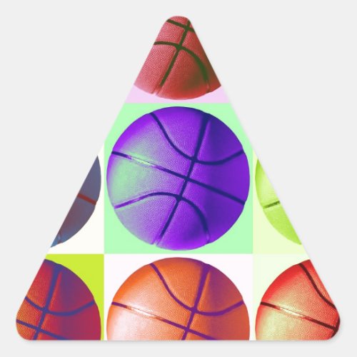 Pop Art Basketball Triangle Sticker