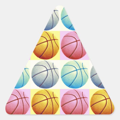 Pop Art Basketball Triangle Sticker