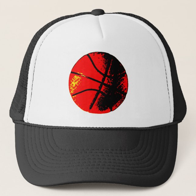 Pop Art Basketball Trucker Hat (Front)
