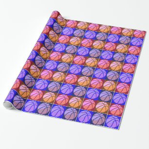 Pop Art Basketball Wrapping Paper