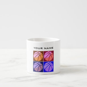 Pop Art Basketball Your Name Espresso Cup