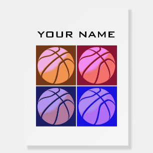 Pop Art Basketball Your Name Foam Board