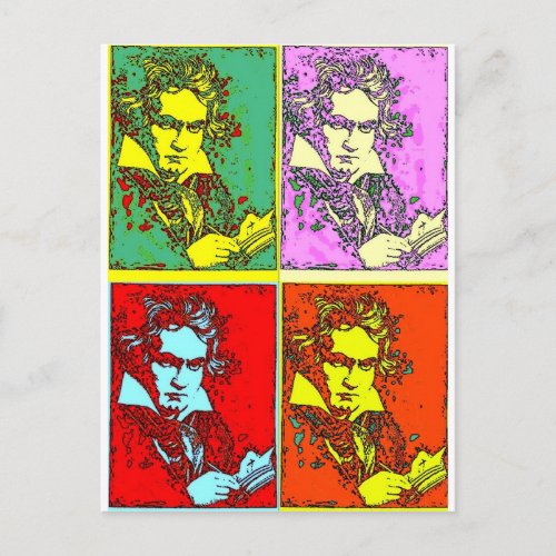 Pop_art Beethoven Postcard