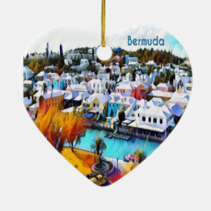 Pop Art Bermuda Ceramic Ornament