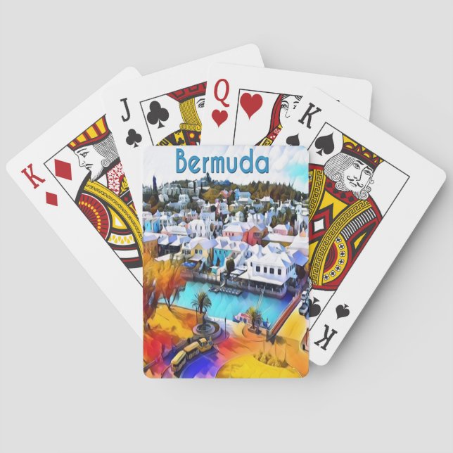 Pop Art Bermuda Poker Cards (Back)