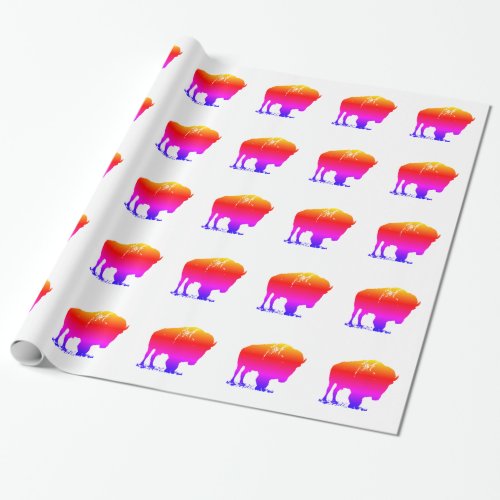 Pop Art Bison Buffalo Wrapping Paper