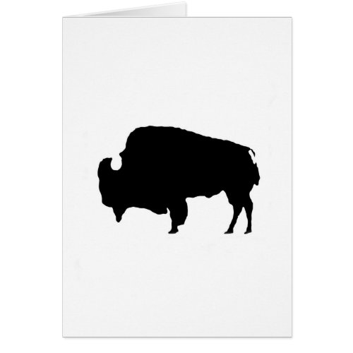 Pop Art Black  White Buffalo Silhouette