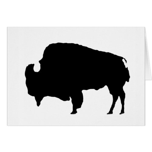 Pop Art Black  White Buffalo Silhouette