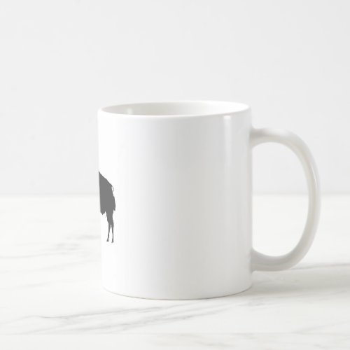 Pop Art Black  White Buffalo Silhouette Coffee Mug