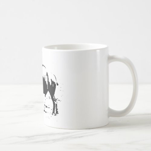 Pop Art Black  White Buffalo Silhouette Coffee Mug