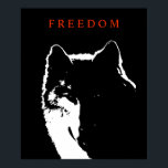 Pop Art Black White Motivational Wolf Poster<br><div class="desc">Digital Artwork - Wolf Head Computer Animal Art - College Pop Art - Wild Big Animals Computer Images</div>