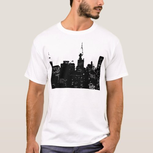 Pop Art Black  White New York T_Shirt