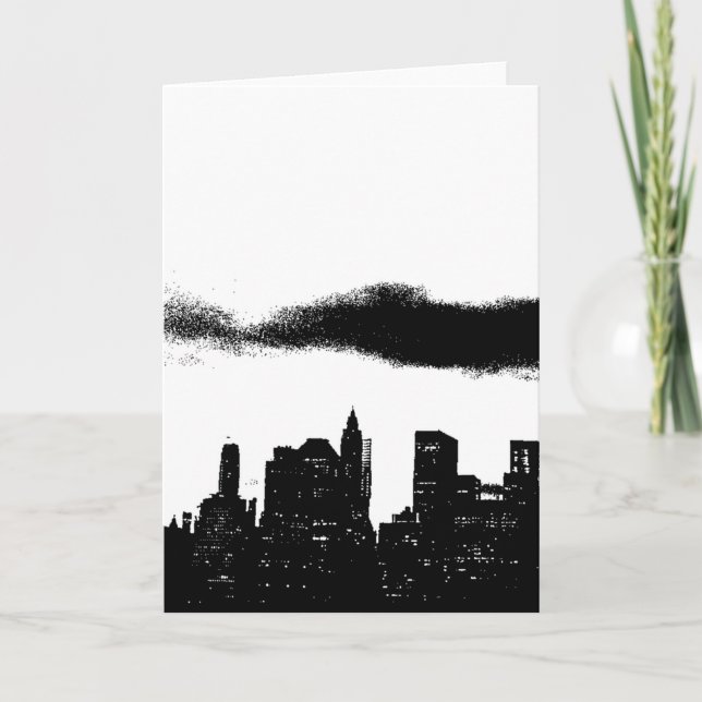 Pop Art Black White NYC New York City Card (Front)