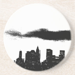 Pop Art Black White NYC New York City Coaster