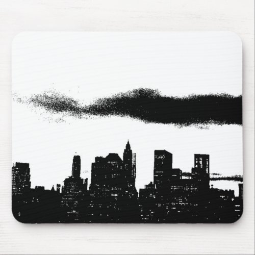 Pop Art Black White NYC New York City Mouse Pad