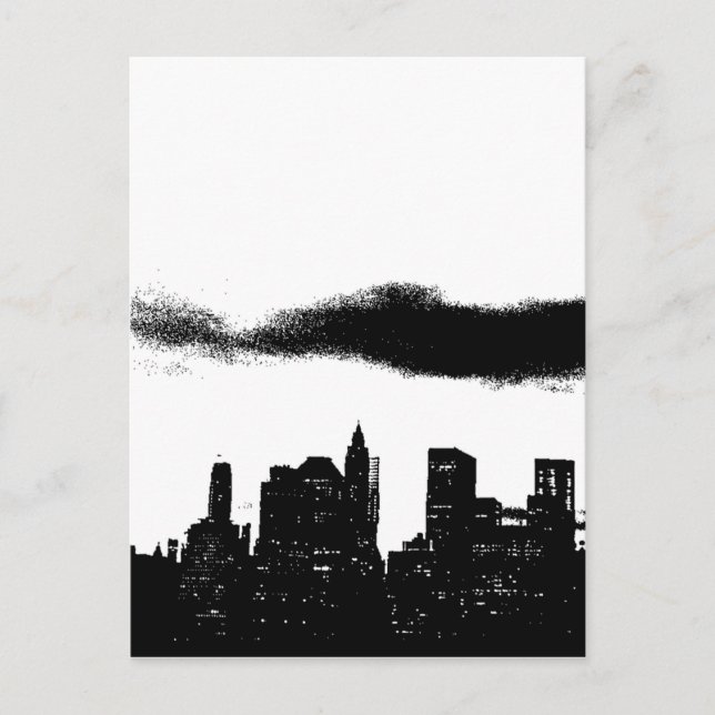 Pop Art Black White NYC New York City Postcard (Front)