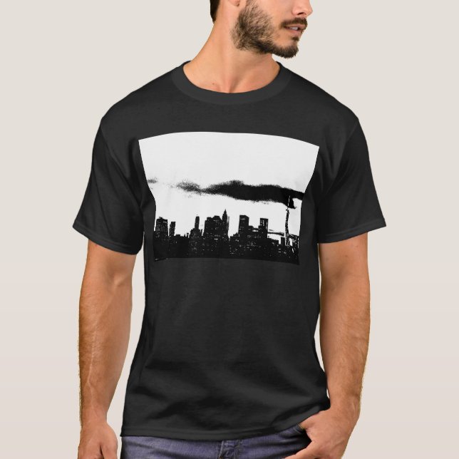 Pop Art Black White NYC New York City T-Shirt (Front)