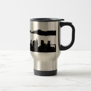 Pop Art Black White NYC New York City Travel Mug