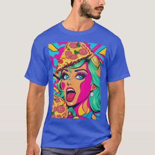 Pop Art Blast Throwback Fun with Pizzazzteshirt T_Shirt