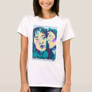 Pop Art Blue Green and Cyan Whisper T-Shirt