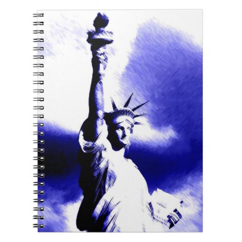 Pop Art Blue New York _ Lady Liberty Notebook