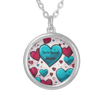 Pop Art Blue Red Hearts All-Over-Print Socks