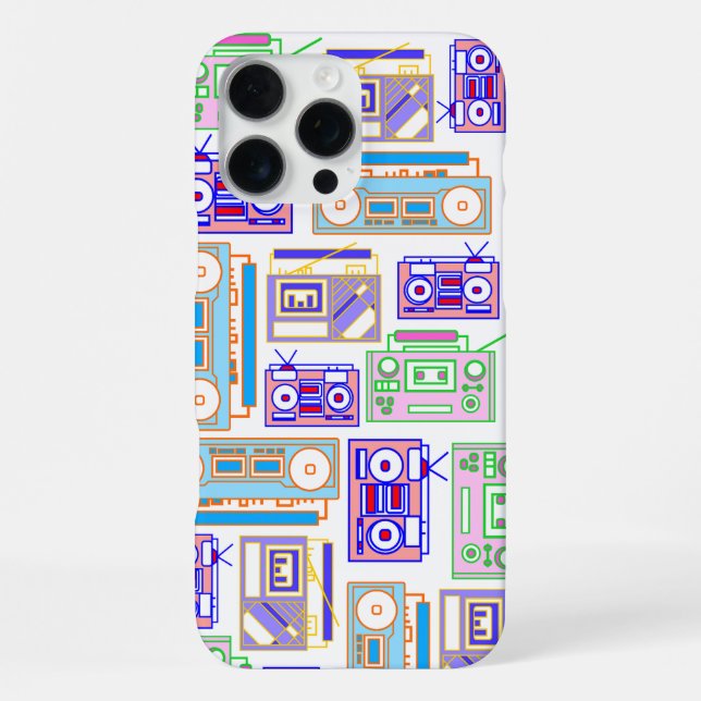 Pop Art Boom Box iPhone Case (Back)