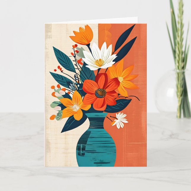 Pop Art Bouquet Mother's Day Card (Front)