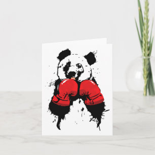 Pop Art Boxing Panda Bear Boxer Card