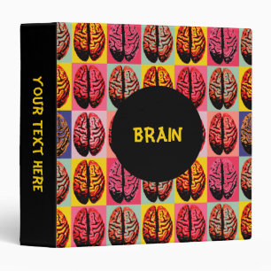 Pop Art Brain 3 Ring Binder