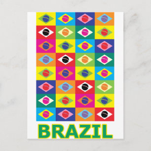 Pop Art Brazil Postcard