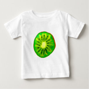 Pop art bright kiwi fruit original watercolour baby T-Shirt