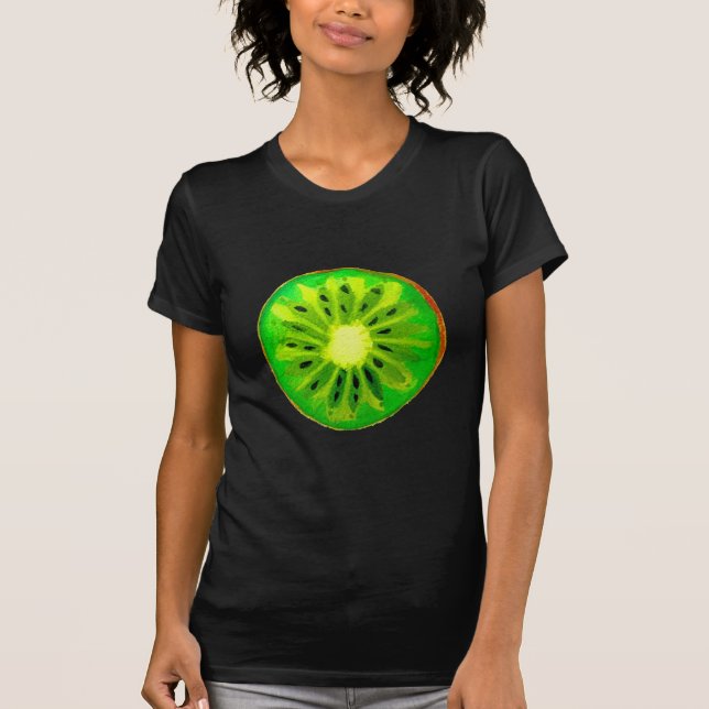 Pop art bright kiwi fruit original watercolour T-Shirt (Front)