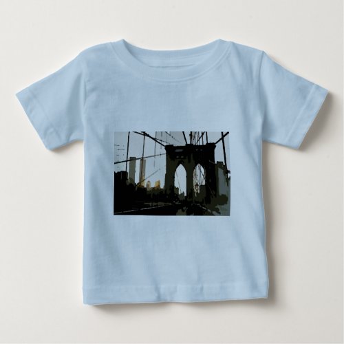 Pop Art Brooklyn Bridge Baby T_Shirt