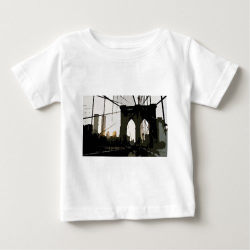 Pop Art Brooklyn Bridge Baby T_Shirt