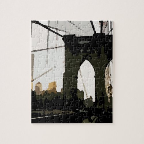Pop Art Brooklyn Bridge Jigsaw Puzzle