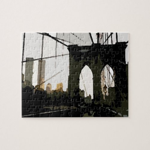 Pop Art Brooklyn Bridge Jigsaw Puzzle