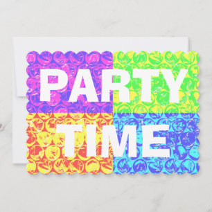 Pop art bubble wrap birthday party invitation