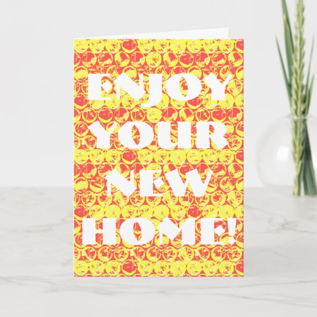 Pop art bubble wrap housewarming card (Front)