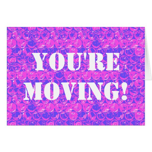 Pop art bubble wrap housewarming card (Front Horizontal)