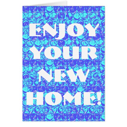 Pop art bubble wrap housewarming card (Front)