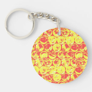 Pop art bubble wrap keychain