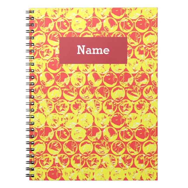 Pop art bubble wrap notebook (Front)