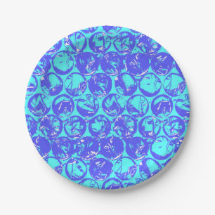 Pop art bubble wrap paper plates