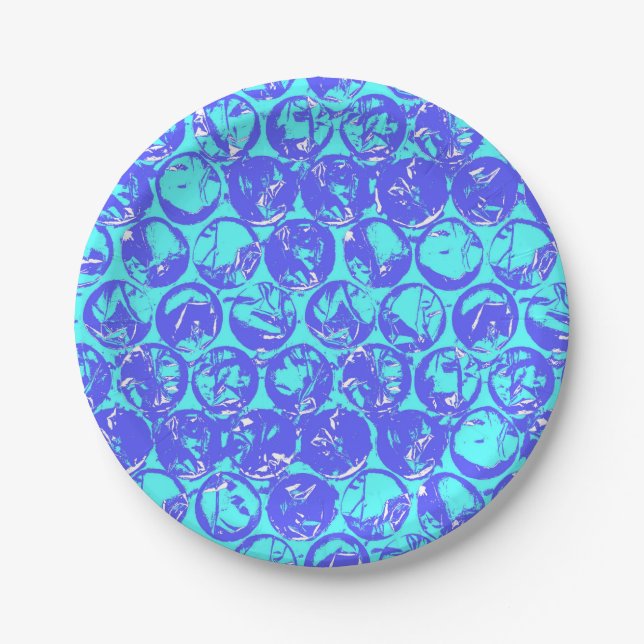 Pop art bubble wrap paper plates (Front)
